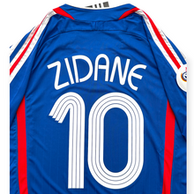 Load image into Gallery viewer, 2006 Adidas France World Cup Zinedine Zidane Blue Jersey Shirt Home Kit Vintage Retro Embroidered