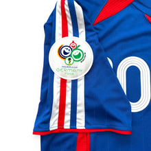 Load image into Gallery viewer, 2006 Adidas France World Cup Zinedine Zidane Blue Jersey Shirt Home Kit Vintage Retro Embroidered