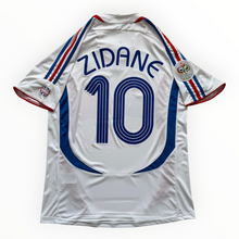 Load image into Gallery viewer, 2006 Adidas France World Cup Zinedine Zidane MENS Jersey Shirt Away Kit Vintage Retro Embroidered Gold