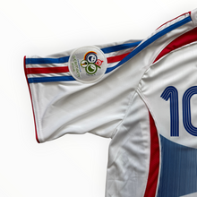 Load image into Gallery viewer, 2006 Adidas France World Cup Zinedine Zidane MENS Jersey Shirt Away Kit Vintage Retro Embroidered Gold