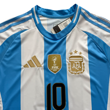 Load image into Gallery viewer, Argentina Lionel Messi 10 Adidas FIFA 3 Star World Cup Star 2024 Copa Gold Edition Jersey MENS