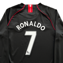 Load image into Gallery viewer, Cristiano Ronaldo #7 Manchester United Nike 2007-08 Away Jersey - Long Sleeve Kids Youth UCL Edition