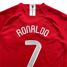 Load image into Gallery viewer, Cristiano Ronaldo #7 Manchester United Nike 2007-08 Home Jersey - Kids Moscow UCL Edition