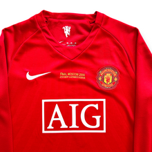 Load image into Gallery viewer, Cristiano Ronaldo #7 Manchester United Nike 2007-08 Home Jersey - Long Sleeve Kids Youth UCL Edition