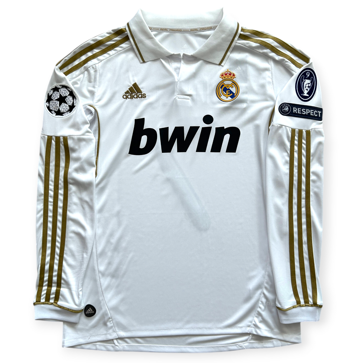 REAL MADRID RONALDO 長袖UK S11 12 Cristiano Ronaldo #7 Real Madrid Adidas 2011-12 Home Jersey - Long