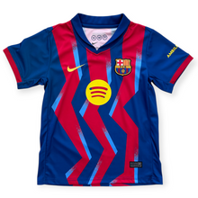 Load image into Gallery viewer, FC Barcelona 2025-26 Fourth "Senyera" Kids Kit - La Liga Special Edition - Jersey & Shorts Set