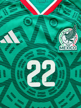 Load image into Gallery viewer, H. LOZANO #22 Mexico 2026 Adidas Aztec Sun Stone Green Jersey World Cup