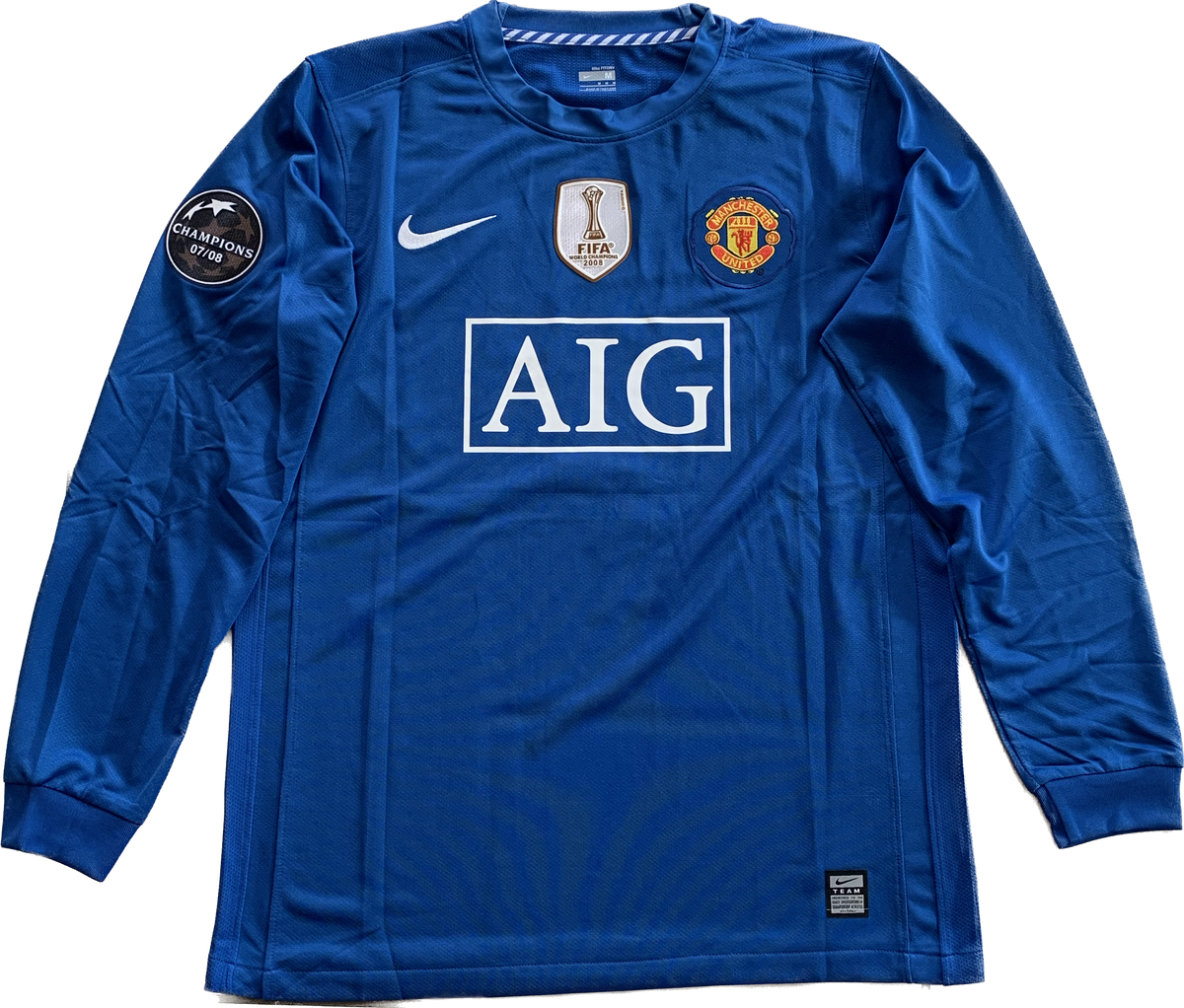 Manchester united blue jersey top 2008
