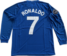 Load image into Gallery viewer, Manchester United Blue Nike Vintage Cristiano Ronaldo 2008/2009 UCL Final Long Sleeve Soccer Jersey UEFA Champions League Ballstar