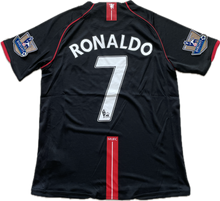 Load image into Gallery viewer, Manchester United 2007/2008 Cristiano Ronaldo Soccer Jersey Away Champions League MENS Black