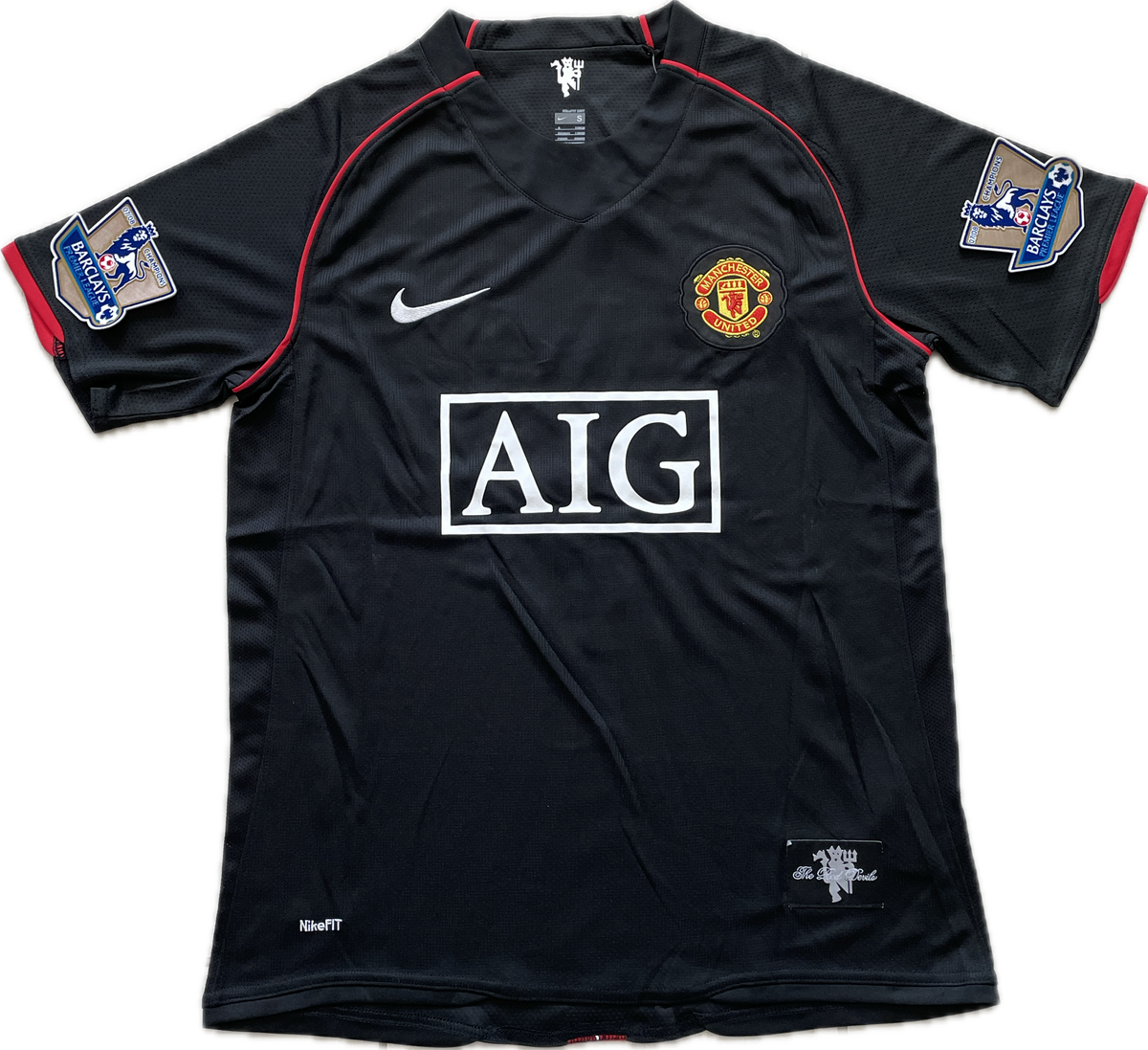 Manchester United 2007/2008 Cristiano Ronaldo Soccer Jersey Away Champ –  Football Patch King