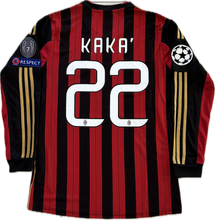 Load image into Gallery viewer, Kaká #22 AC Milan 2013-14 Champions League Home Jersey - Adidas Long Sleeve