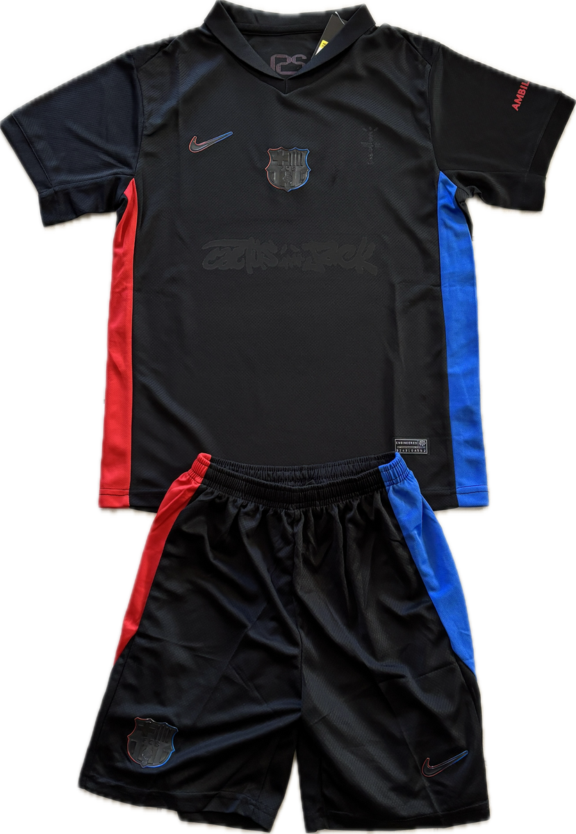 Nike x Travis Scott Cactus Jack Barcelona Youth Kids Kit (Jersey +