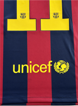Load image into Gallery viewer, Neymar JR 11 FC Barcelona Nike 2015 jersey with Unicef logo
