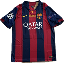 Load image into Gallery viewer, Neymar JR 11 FC Barcelona Nike 2015 front view with Berlin, Nike and FCB lettering and logo