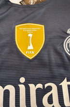 Load image into Gallery viewer, Real Madrid 2025-26 Adidas Mbappe Bellingham Away Jersey with Intercontinental close-up of the gold patch