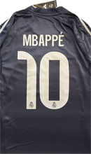 Load image into Gallery viewer, Real Madrid close-up of the Mbappé lettering number 10 with Real Madrid logo