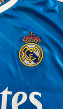 Load image into Gallery viewer, Real Madrid 2025-26 Adidas Originals Jersey with Intercontinental Close up view of Real Madrid logo