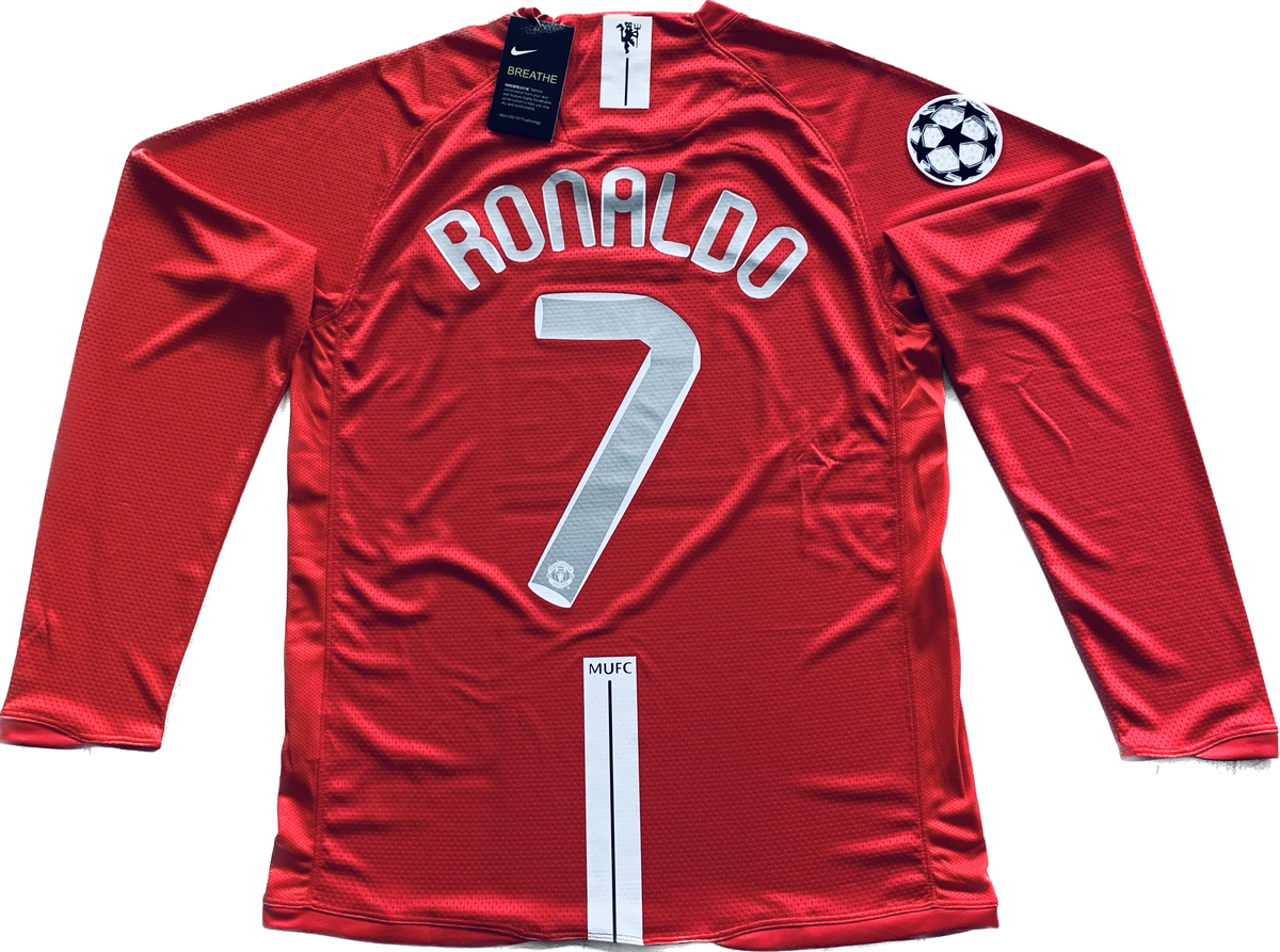 Retro 2008 Manchester United Ronaldo outlets #7 Champions League Final Long Sleeve Small