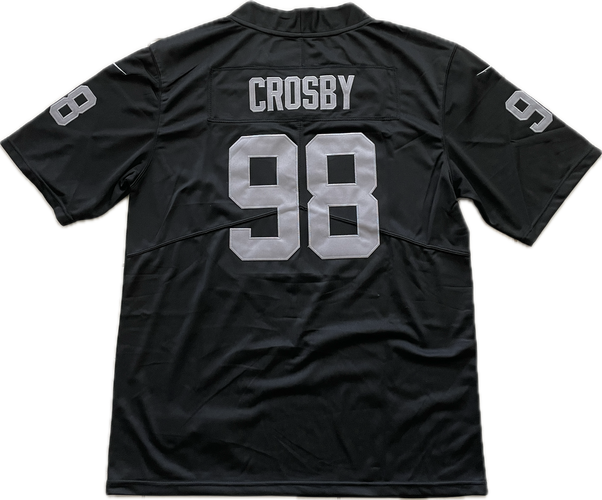 Maxx Crosby #98 Las Vegas Raiders Game Jersey Black Home with tags Maxx Crosby #98 Las Vegas Raiders Game Jersey Black Home with tags