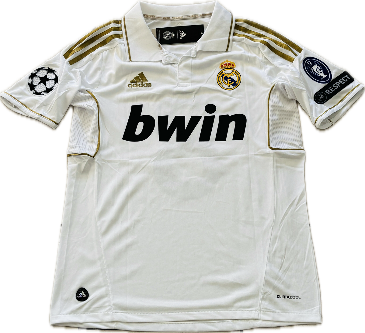 Cristiano Ronaldo 2011-12 Real Madrid Adidas GOLD MENS White short Cristiano Ronaldo 2011-12 Real Madrid Adidas GOLD MENS White short