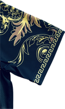 Load image into Gallery viewer, Italy x Versace Soccer Jersey - Black & Gold Baroque Medusa Edition Azzurri