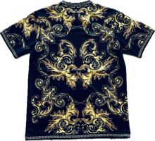 Load image into Gallery viewer, Italy x Versace Soccer Jersey - Black & Gold Baroque Medusa Edition Azzurri