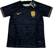 Load image into Gallery viewer, BRAZIL Jaguar AWAY Black 5 Star World Cup Jersey Rare