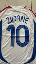 Load image into Gallery viewer, 2006 Adidas France World Cup Zinedine Zidane  MENS Jersey Shirt Away Kit Vinatge Retro Embroidered Gold