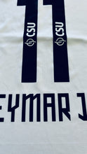 Load image into Gallery viewer, MG_8112.jpg: Neymar Jr #11 Santos FC Nike Soccer Jersey - Classic White Football Shirt Front View - Authentic Brazilian Football Club Jersey with Official Nike Swoosh Logo and Santos FC Crest - Premium Quality Soccer Uniform for Fans and Collectors