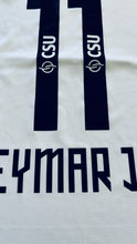 Load image into Gallery viewer, MG_8112.jpg: Neymar Jr #11 Santos FC Nike Soccer Jersey - Classic White Football Shirt Front View - Authentic Brazilian Football Club Jersey with Official Nike Swoosh Logo and Santos FC Crest - Premium Quality Soccer Uniform for Fans and Collectors