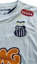 Load image into Gallery viewer, Neymar Jr Santos FC Jersey Alternative Angle - White Nike Football Shirt with #11 Player Details - Authentic Brazilian Soccer Jersey Showing Premium Quality Construction and Official Team Branding - Perfect for Football Fans and Jersey Collectors