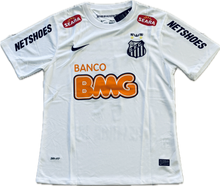 Load image into Gallery viewer, Neymar Jr Santos FC Jersey Back View - White Nike Soccer Shirt Showing Number 11 and Neymar Name Print - Official Santos Football Club Away Kit with Authentic Player Details and Nike Branding - Brazilian Football Legend Jersey
