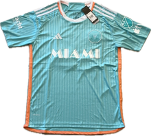 Load image into Gallery viewer, Lionel Messi 10 Inter Miami CF 2024 Adidas Third Aqua Miami Vice MLS League Football Soccer Jersey Primary MENS