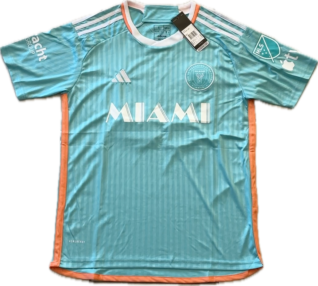 Lionel Messi 10 Inter Miami CF 2024 Adidas Third Aqua Miami Vice