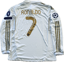 Load image into Gallery viewer, Cristiano Ronaldo #7 Real Madrid Adidas 2011-12 Home Jersey - Long Sleeve "Gold Edition" UCL Kit MEN