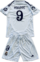 Load image into Gallery viewer, Kylian Mbappe 9 Real Madrid 2023/24 Home Youth Kids ADIDAS Jersey 15 champions league White UCL champions league Soccer jersey