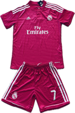 Load image into Gallery viewer, Ronaldo Jersey #7 Madrid 2014-2015 Adidas Real Madrid Soccer Jersey Champions Pink Youth Kids