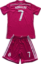 Load image into Gallery viewer, Ronaldo Jersey #7 Madrid 2014-2015 Adidas Real Madrid Soccer Jersey Champions Pink Youth Kids
