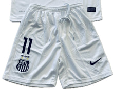 Load image into Gallery viewer, Neymar Jr 11 Nike Santos FC Classic White Soccer Jersey Youth Kids - Front View Showing Nike Logo, Santos FC Crest, and Number 11 - Authentic Brazilian Football Shirt with Original Sponsor Logos