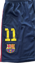 Load image into Gallery viewer,  Nike number 11 of Barcelona youth jersey shorts of Barcelona youth jersey