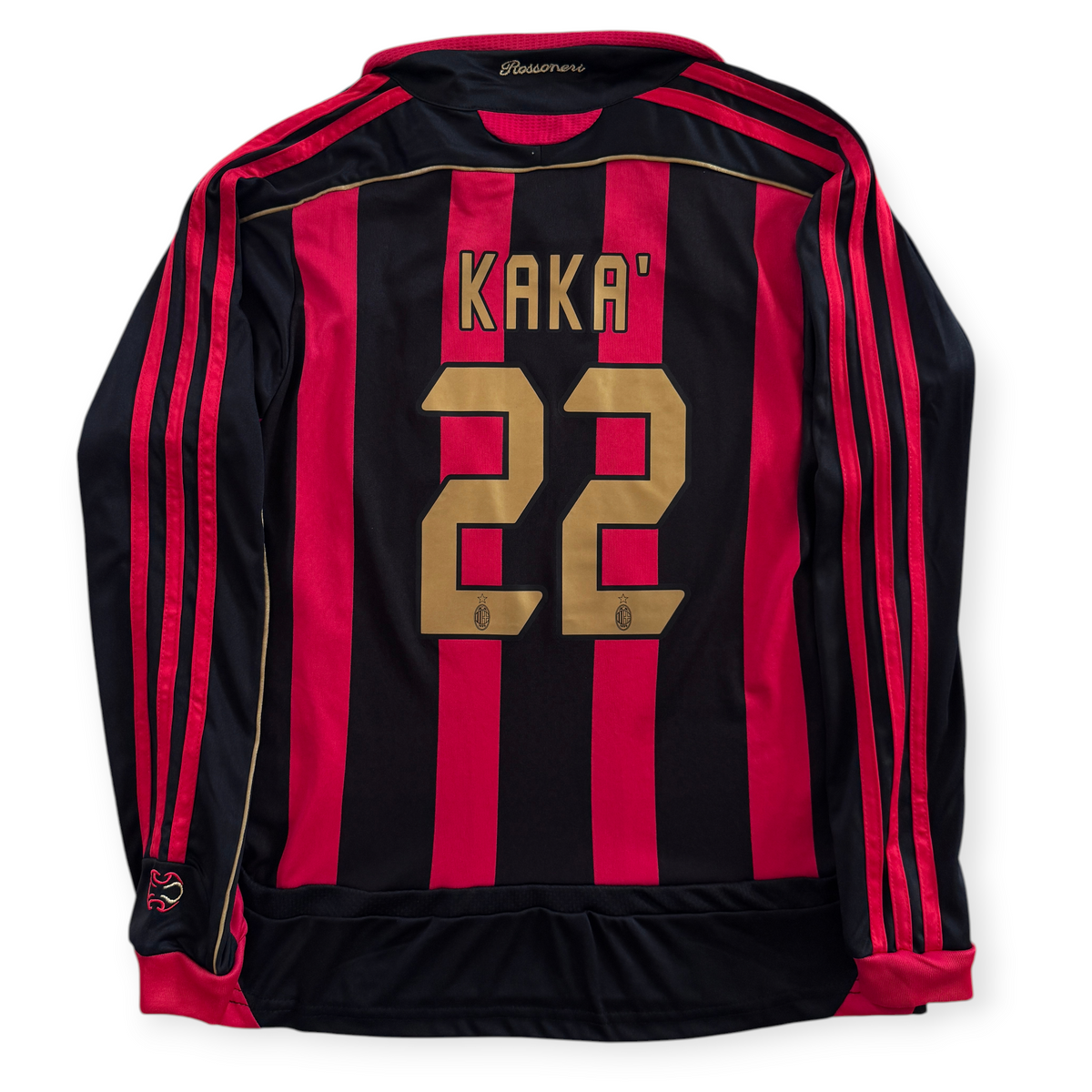 Kaka 22 AC Milan Adidas 2006-07 Home Retro Soccer Jersey Kids