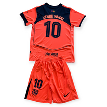 Load image into Gallery viewer, Lamine Yamal #10 FC Barcelona Nike 2025-26 Third Jersey - Total 90 "Bright Mango" Edition Youth/Kids