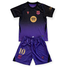 Load image into Gallery viewer, Lamine Yamal #10 FC Barcelona x Kobe Bryant Tribute Special Edition Kids Jersey & Shorts Set