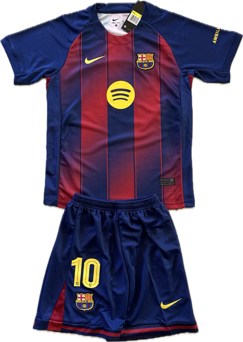Lamine Yamal #10 Nike FC Barcelona 2025-26 Youth Kids Home Kit