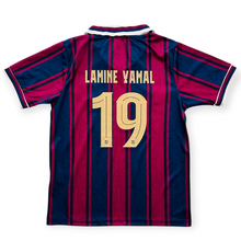 Load image into Gallery viewer, Lamine Yamal #19 FC Barcelona 2025-26 125th Anniversary Home Kids Kit - Nike Jersey & Shorts Set