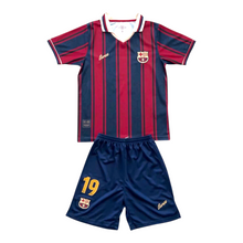 Load image into Gallery viewer, Lamine Yamal #19 FC Barcelona 2025-26 125th Anniversary Home Kids Kit - Nike Jersey & Shorts Set