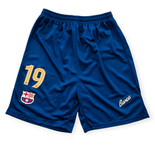 Load image into Gallery viewer, Lamine Yamal #19 FC Barcelona 2025-26 125th Anniversary Home Kids Kit - Nike Jersey & Shorts Set