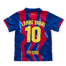 Load image into Gallery viewer, Lamine Yamal #19 FC Barcelona 2025-26 Fourth "Senyera" Kids Kit Nike - La Liga Special Edition - Jersey & Shorts Set