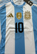 Load image into Gallery viewer, Argentina Lionel Messi 10 Adidas FIFA 3 Star World Cup Star 2024 Copa Gold Edition Jersey MENS